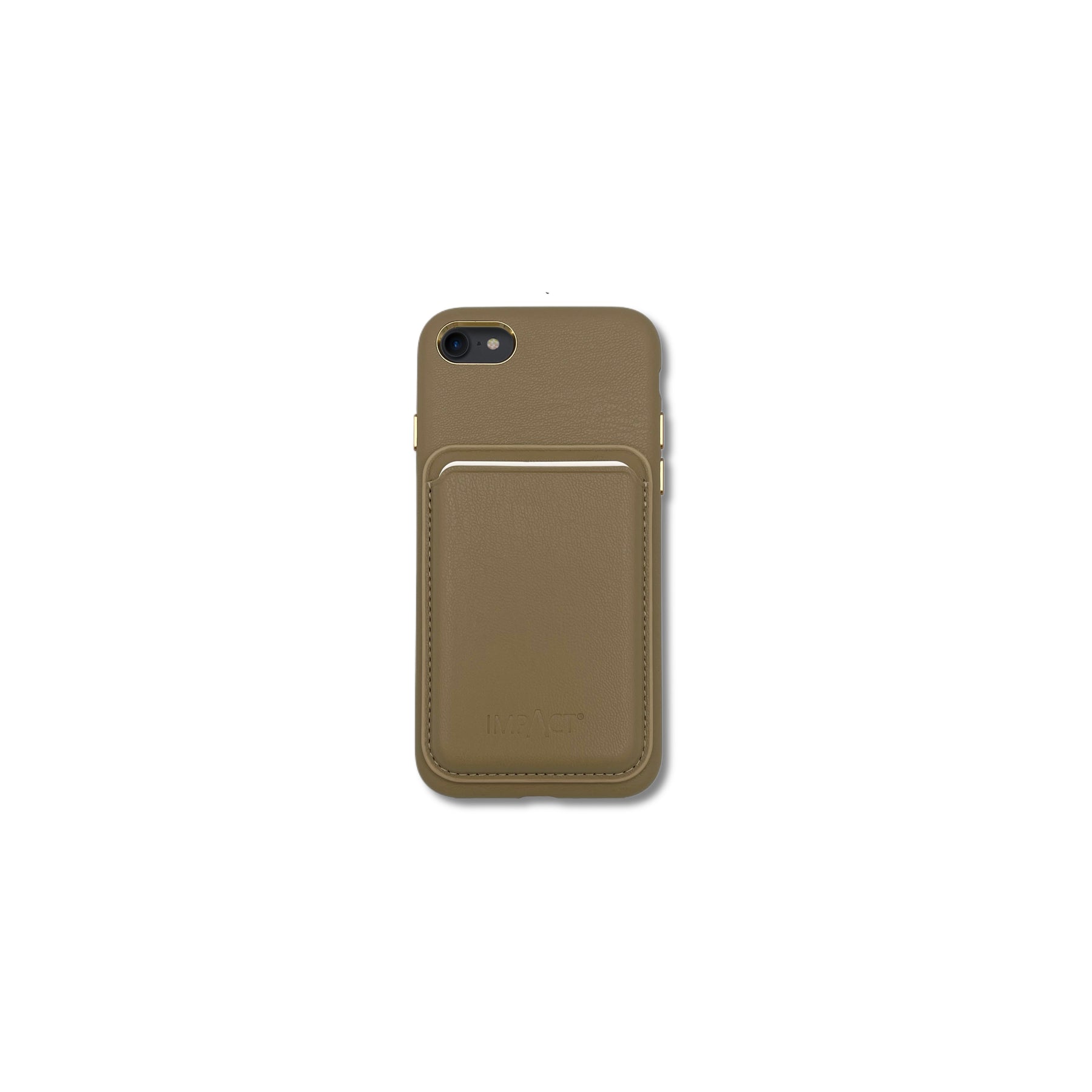 Vegane Maislederhülle sand + Veganes MagSafe Wallet sand im Set
