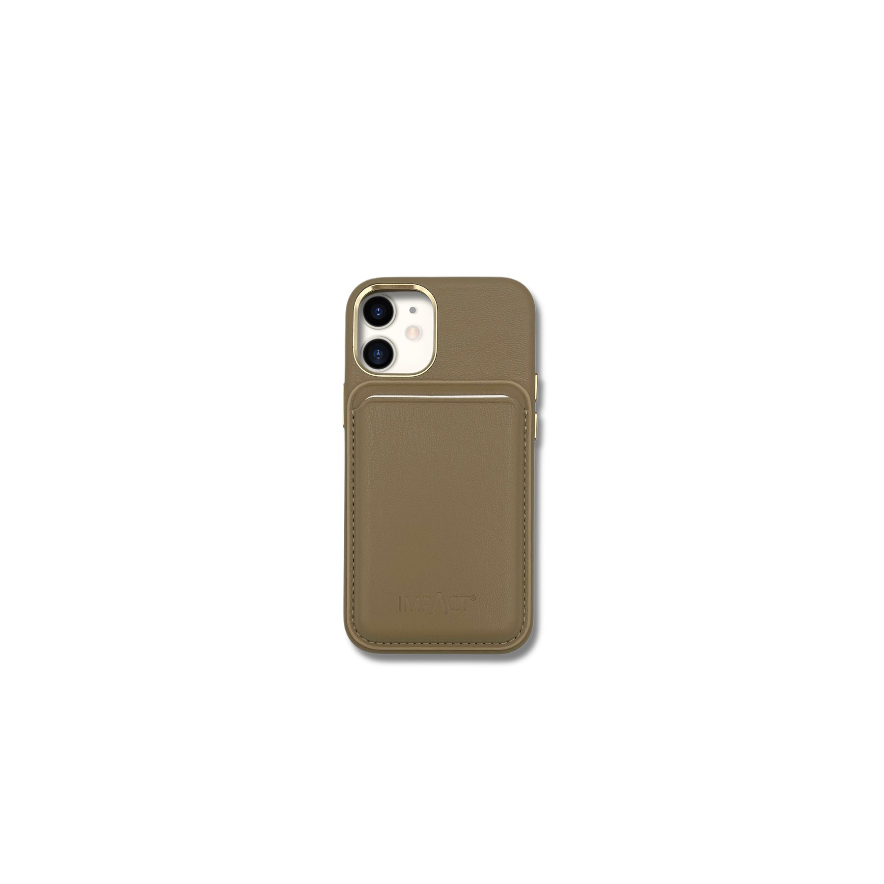 Vegane Maislederhülle sand + Veganes MagSafe Wallet sand im Set