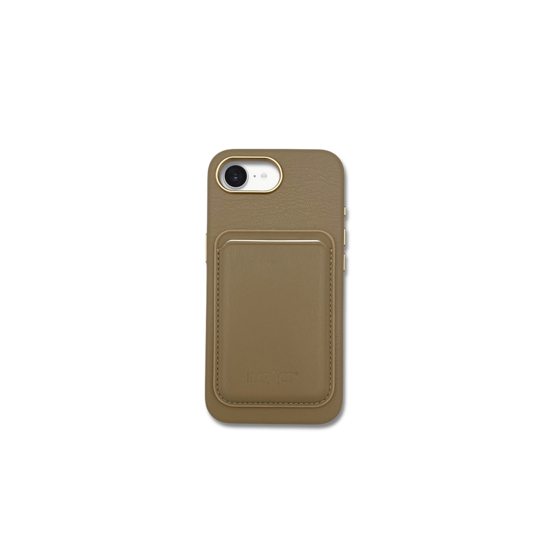 Vegane Maislederhülle sand + Veganes MagSafe Wallet sand im Set