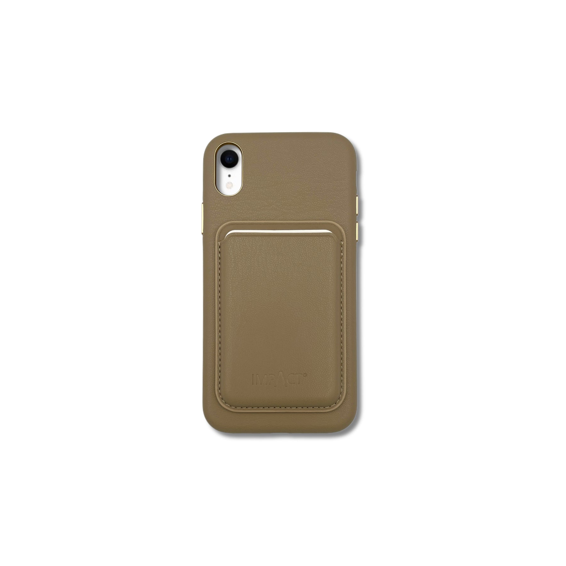 Vegane Maislederhülle sand + Veganes MagSafe Wallet sand im Set
