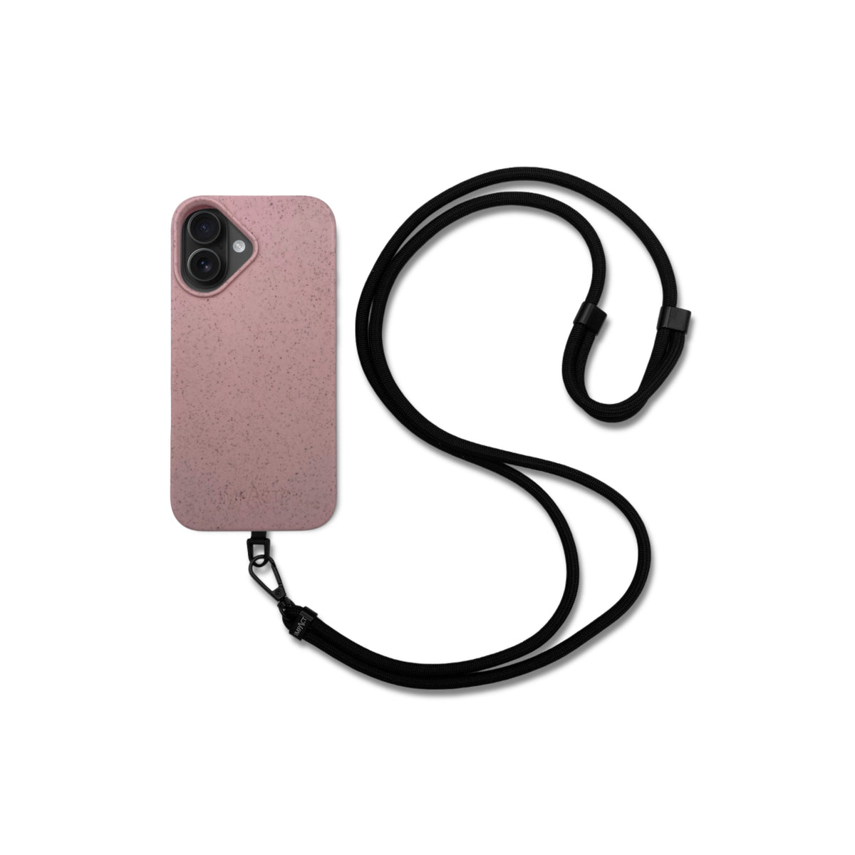 Nachhaltige Bio Hülle altrosa meliert + Kordel im Set