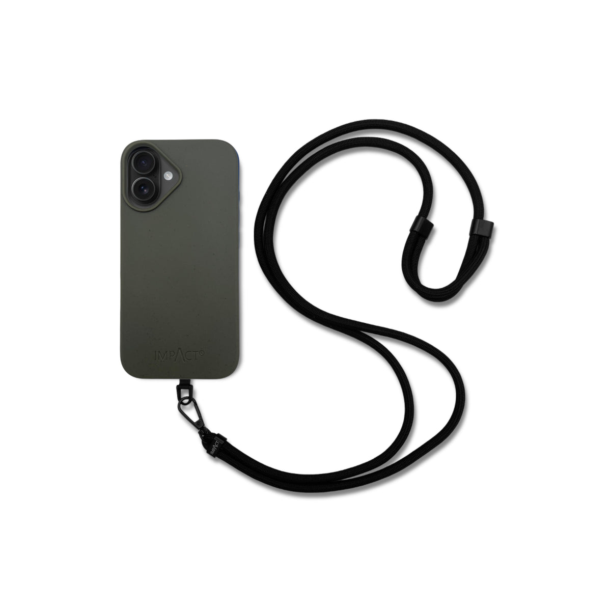 Nachhaltige Bio Hülle olivgrün + Kordel im Set