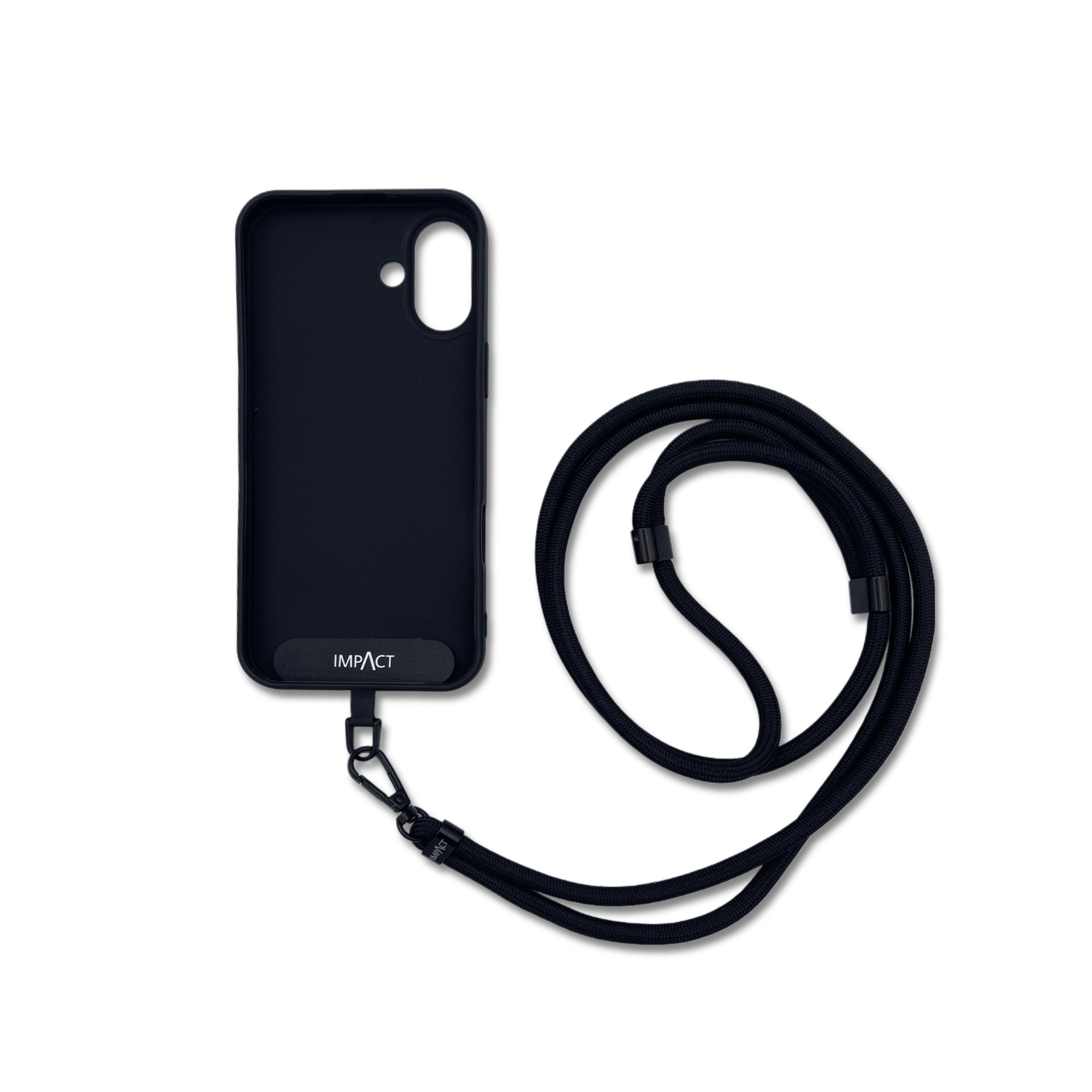 Recycelte Handyhbändel mit Hülle in schwarz