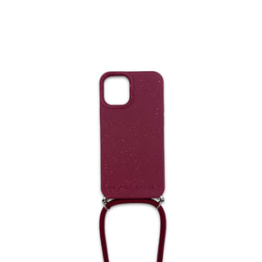 Sustainable IPhone case with cord | clay red